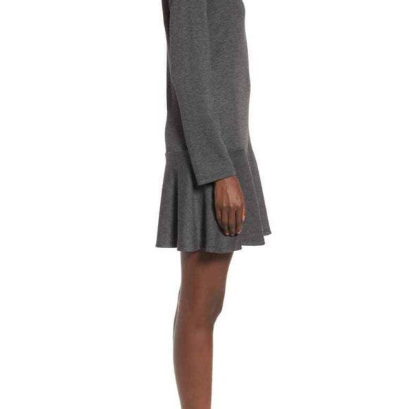Sweatshirt Dress, B.P, Nordstrom, drop waist, Gray, cozy, women's, small, NWT - Picture 3 of 6